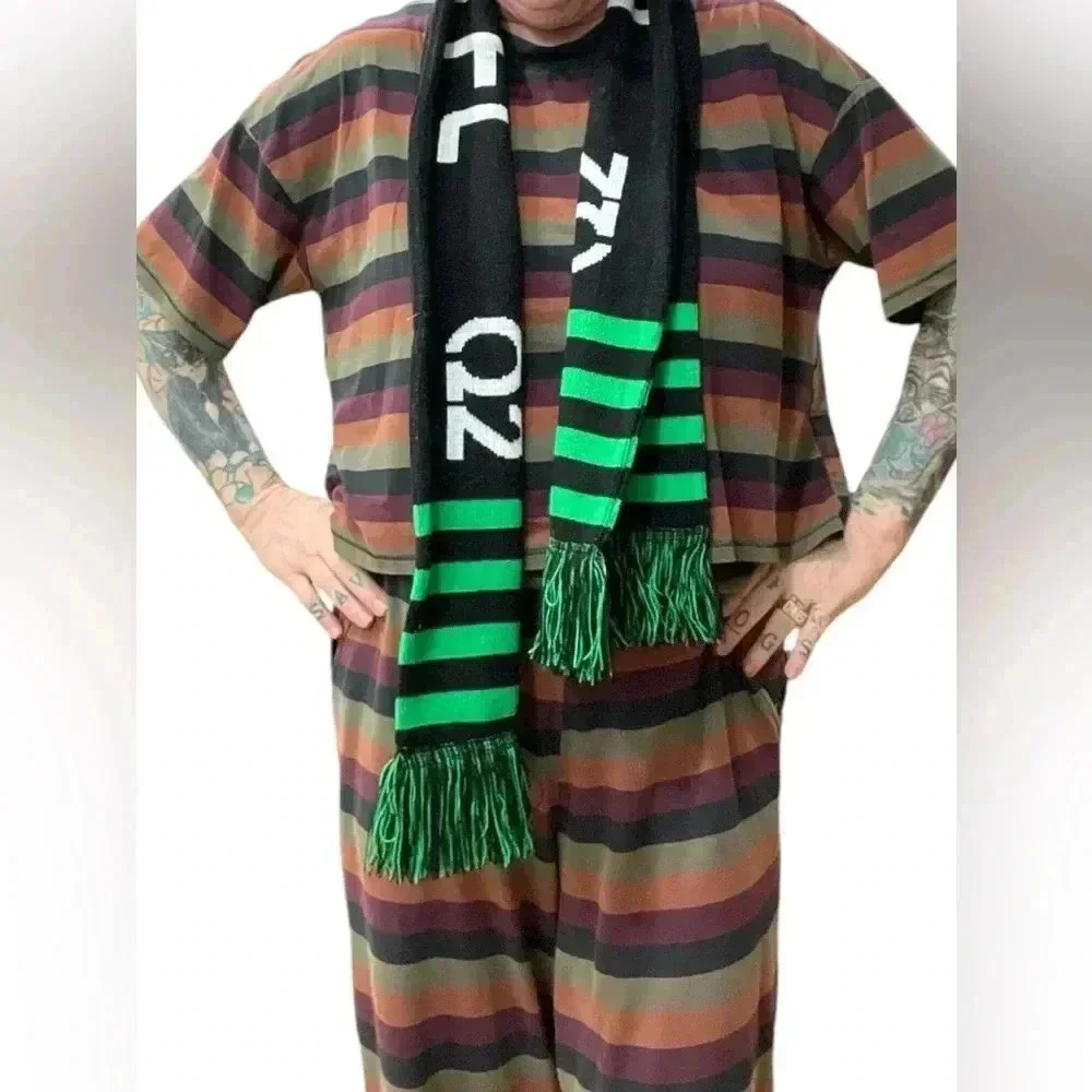Austin FC Scarf Verde Green Black Austin Texas Game Day Scarf Fringe OS 60” X 7”